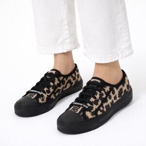 Christian Dior Walk'n'Dior Sneaker Dior Logo Leopard Print Brown Size 37